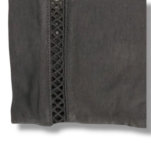 Banana Republic Factory Grey Cutout Details Long Sleeve Top Size Small EUC - Picture 12 of 16